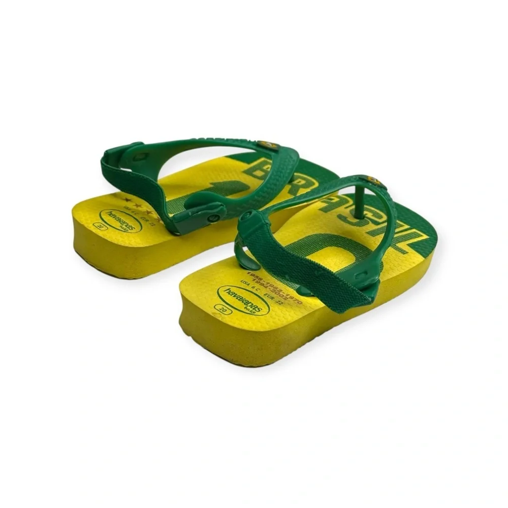 new Havaianas ✪ Ltd Ed FIFA World Cup Walker Sandal ✪ Brazil Yellow Green ✪ 6